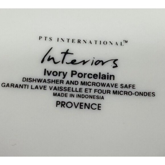 PTS international Interiors PROVENCE Fruit Leave Porcelain  Rim Soup Bowl Set 4 - Picture 10 of 16